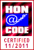 Honcode Certificaat 2011-2013 van Med-Info (onderdeel van de Med-Info Groep 